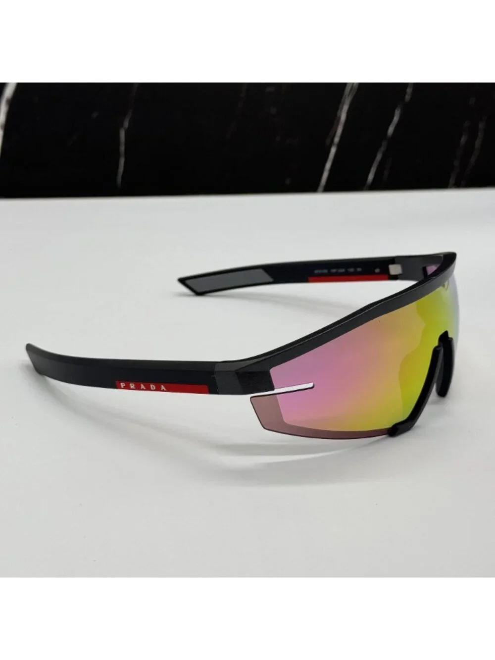 Prada Linea Rossa PS03ZS 15P20A Men Pink Gray Sport Sunglasses Authentic NEW